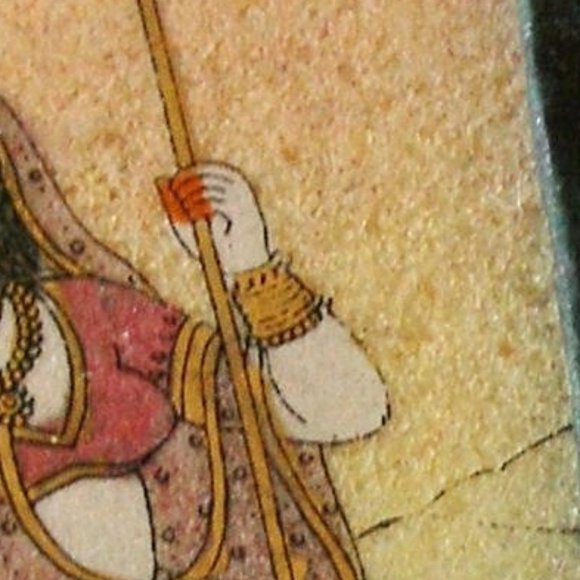 Krishna Crushed Gemstones Painted On Glass Handmade Blank Journal 5" Hindu Deity - Picture 9 of 12